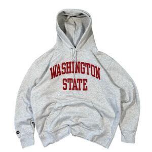 Vintage Y2K Washington State University Boxy Hoodie Sweatshirt Spell Out Large